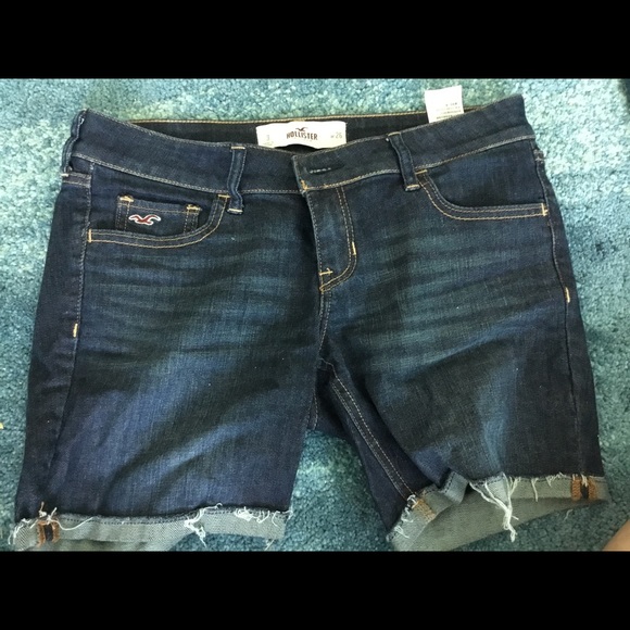 Midi medium denim low rise denim shorts - Picture 1 of 3